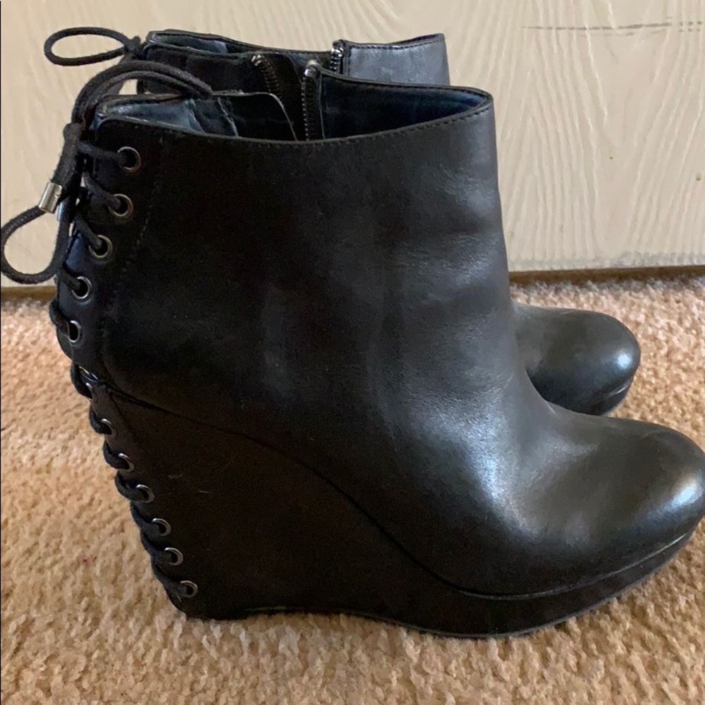 Leather booties